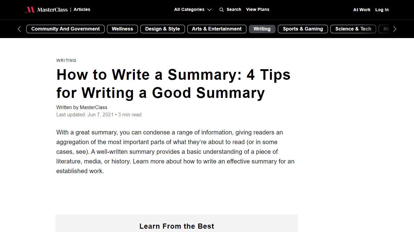 How to Write a Summary: 4 Tips for Writing a Good Summary